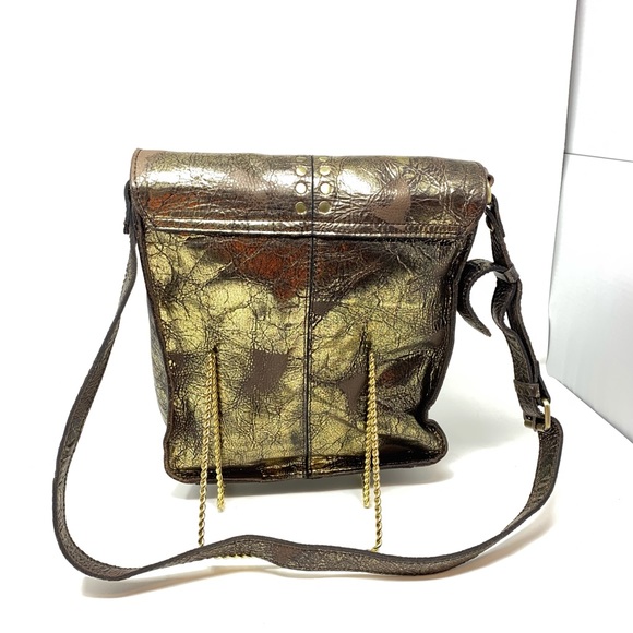 Patricia Nash Distressed Metallic Foil Armenian Messenger Bag. - Picture 2 of 12